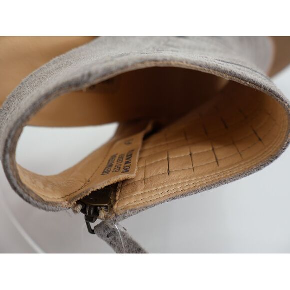 Paul Green Cayanne Gray Shimmer Peep Open Toe Sandal Heel Bootie Sz 4.5 UK 7 US - Picture 12 of 13